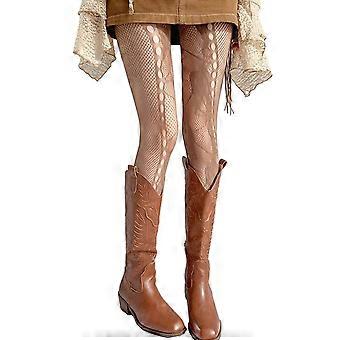 Women Sexy Tights Fishnet Stockings Patterned Tights Thigh High Socks Lace Leggings Pantyhose  White