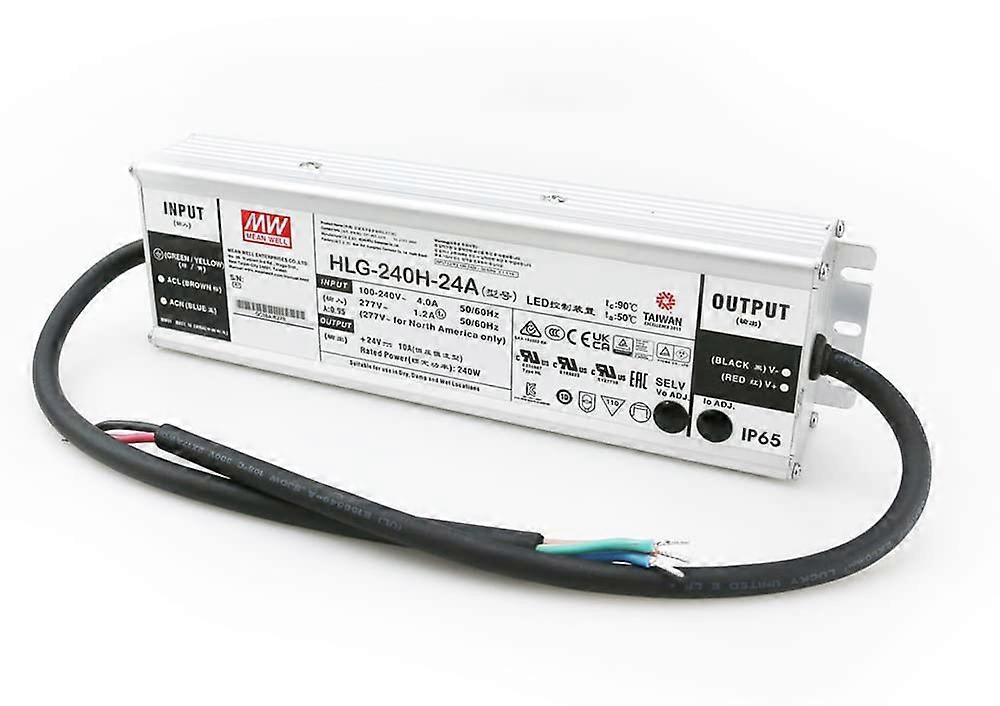 HLG-240H-24A 240W 24V 10A Switching Power Supply, HLG Series, 24V DC Output