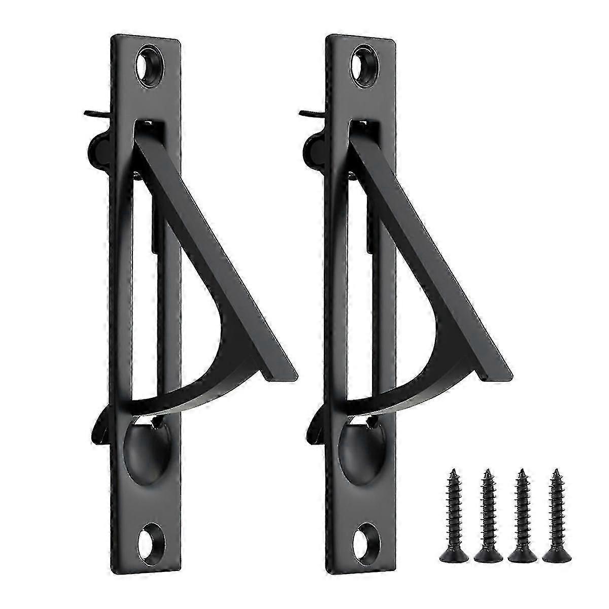 2 Pack Pocket Door Pull Solid Pocket Door Flush Edge Pull Pocket Door Handles in Matte Black