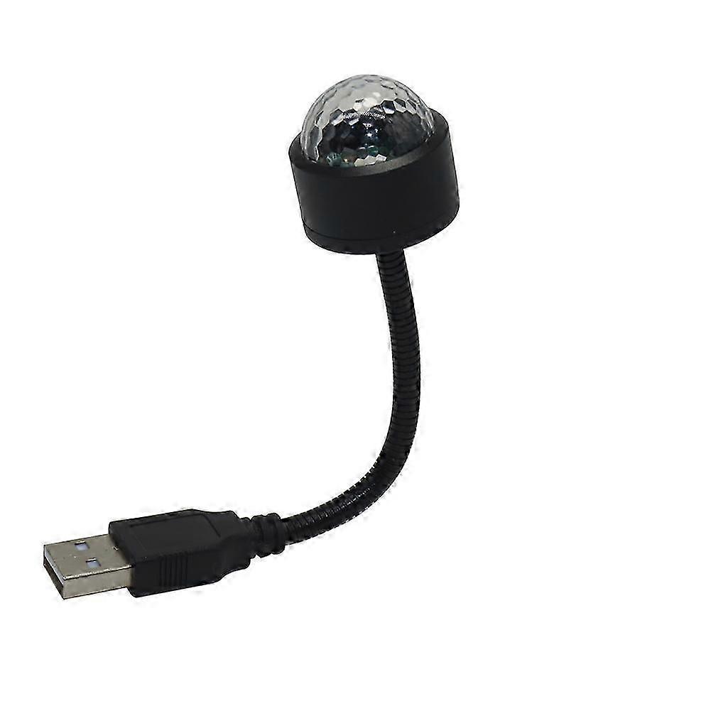 Mini USB Party Colorful light Sound Activated Rotating Disco Ball DJ Party Lights RGB LED Stage Lights For Car Bar Club
