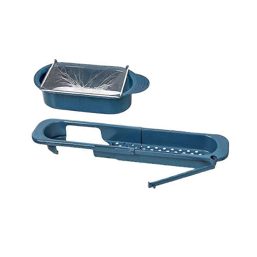 Telescopic Sink Organizer Tray Sponge Holder Soap Towel Storage Basket Drain Rack Sink Drain Shelf