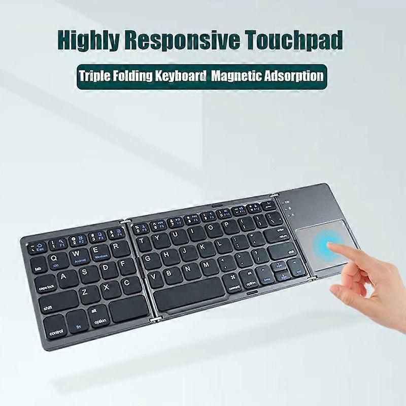 Wireless Folding Keyboard Bluetooth Keyboard with Touchpad Universal Windows Android IOS Mobile Tablet Multifunction Mini Keyboa