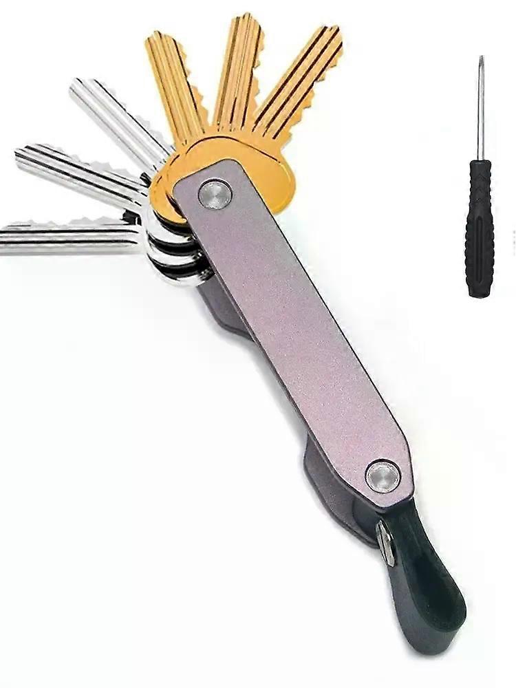 HaKeLai Key Organizer Compact Key Holder Metal Key Chain Minimalist key case key holder for keychain Secures 2-6 Keys