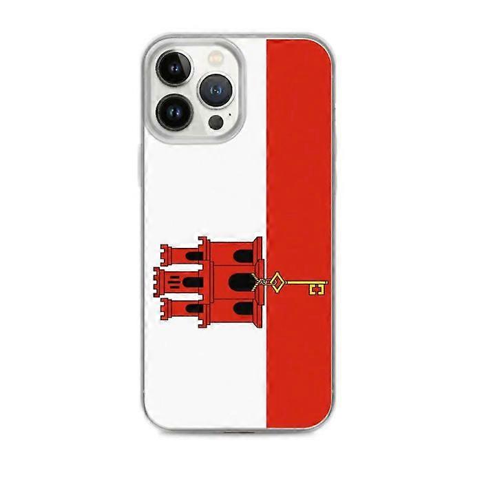iPhone Case - Gibraltar - Flag - Flexible - Multicolor - Transparent TPU