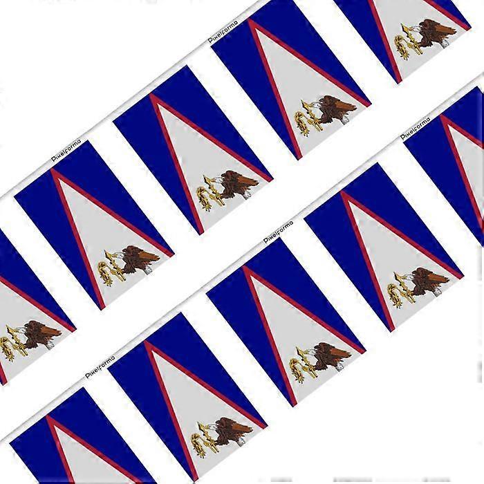 Bunting – Flag of American Samoa – 14 x 21 cm – Polyester – Hangable – 20 pieces