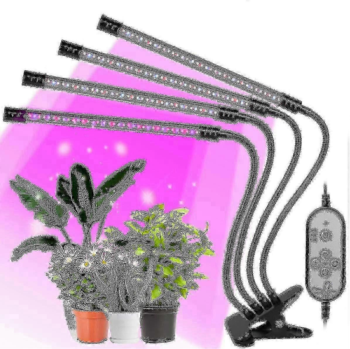 15-60w Led Grow Light With Timer Usb Power - 5-Level Dimmable Red/Blue Spectrum For Indoor Plants (Ip66 Waterproof, 18-72led Heads)_mm2 -CN-WR