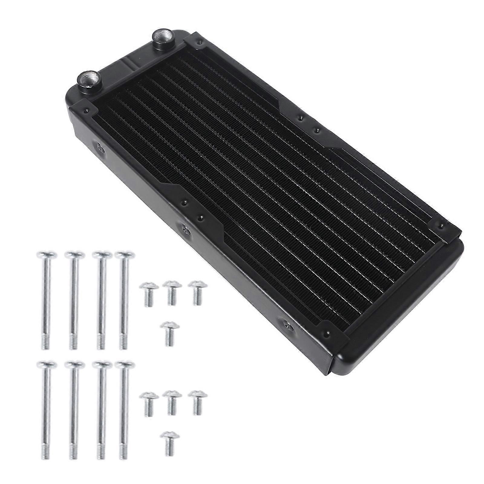 Aluminum Water Cooling Radiator 10 Tubes Heat Exchanger CPU Heatsink Cooler Fast Heat Dissipation for PC Computer