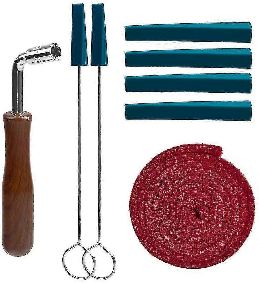 professional piano tuning kit for various brands, featuring a tuning wrench hammer, temperament strip, mute kit, and essential DIY tools (8