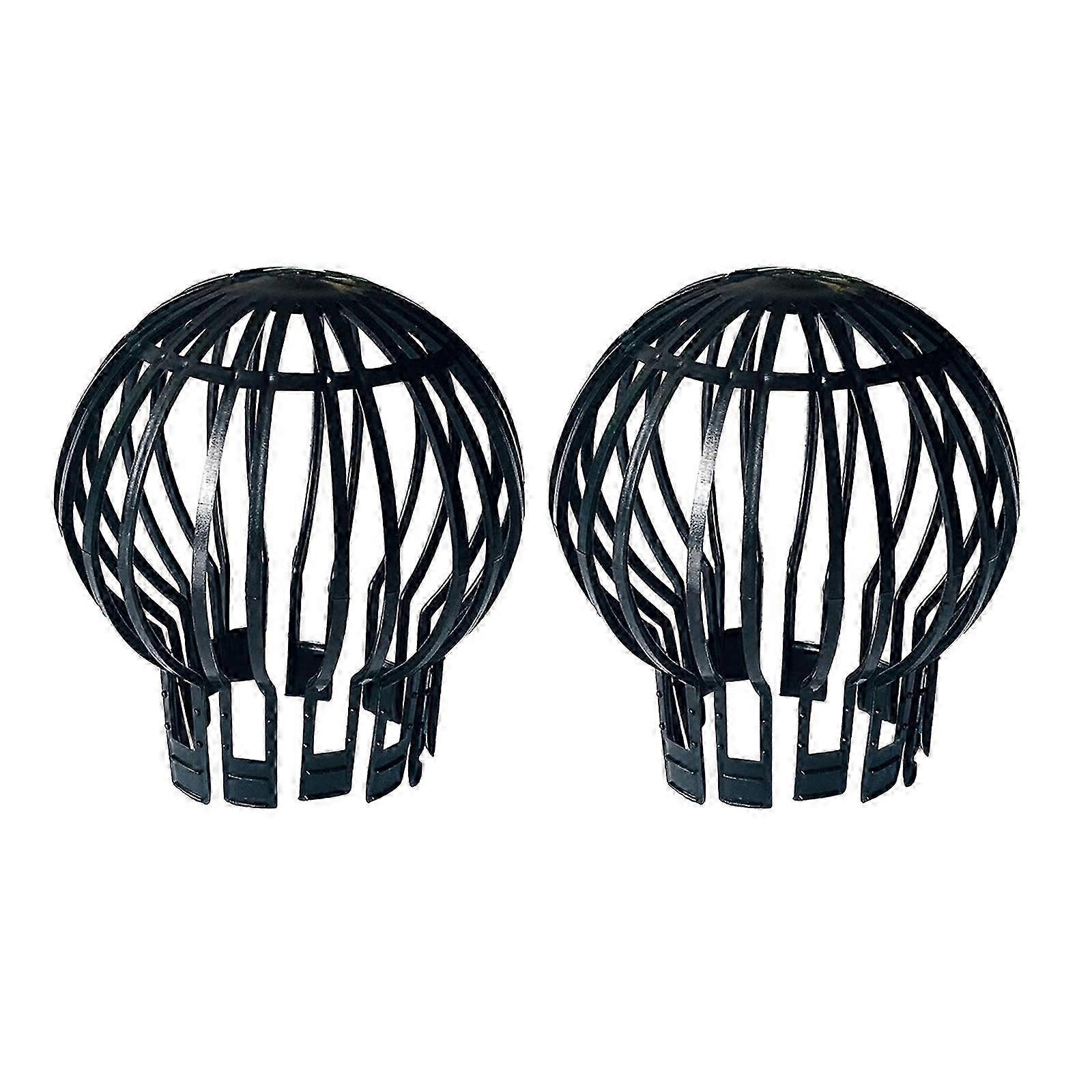 2PCS Black Plastic Roof Gutter Drain Anti-blocking Guards 2025