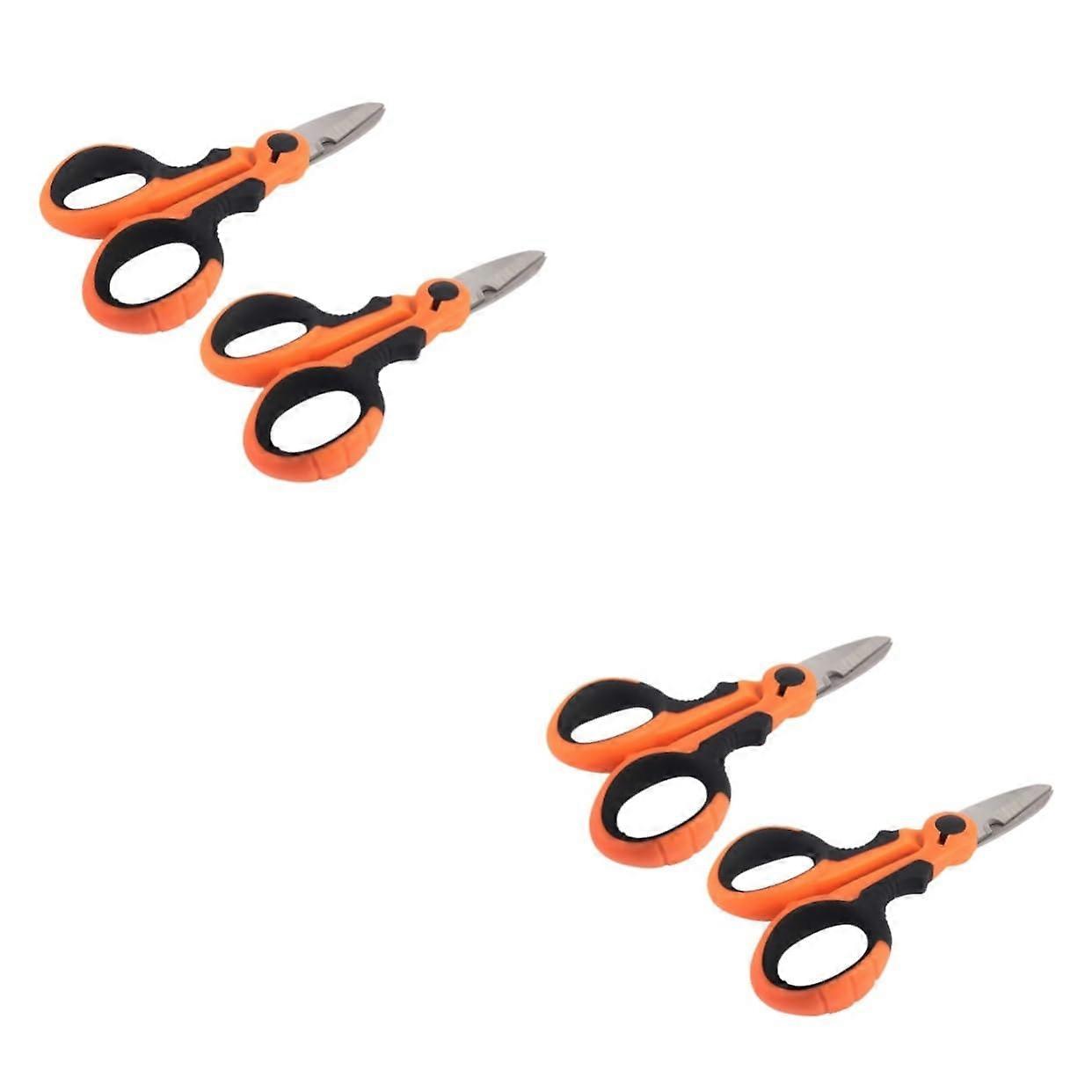 Fishing Scissors 4-Piece Set For Pike Bait, Saltwater Use, Non-Slip Grip