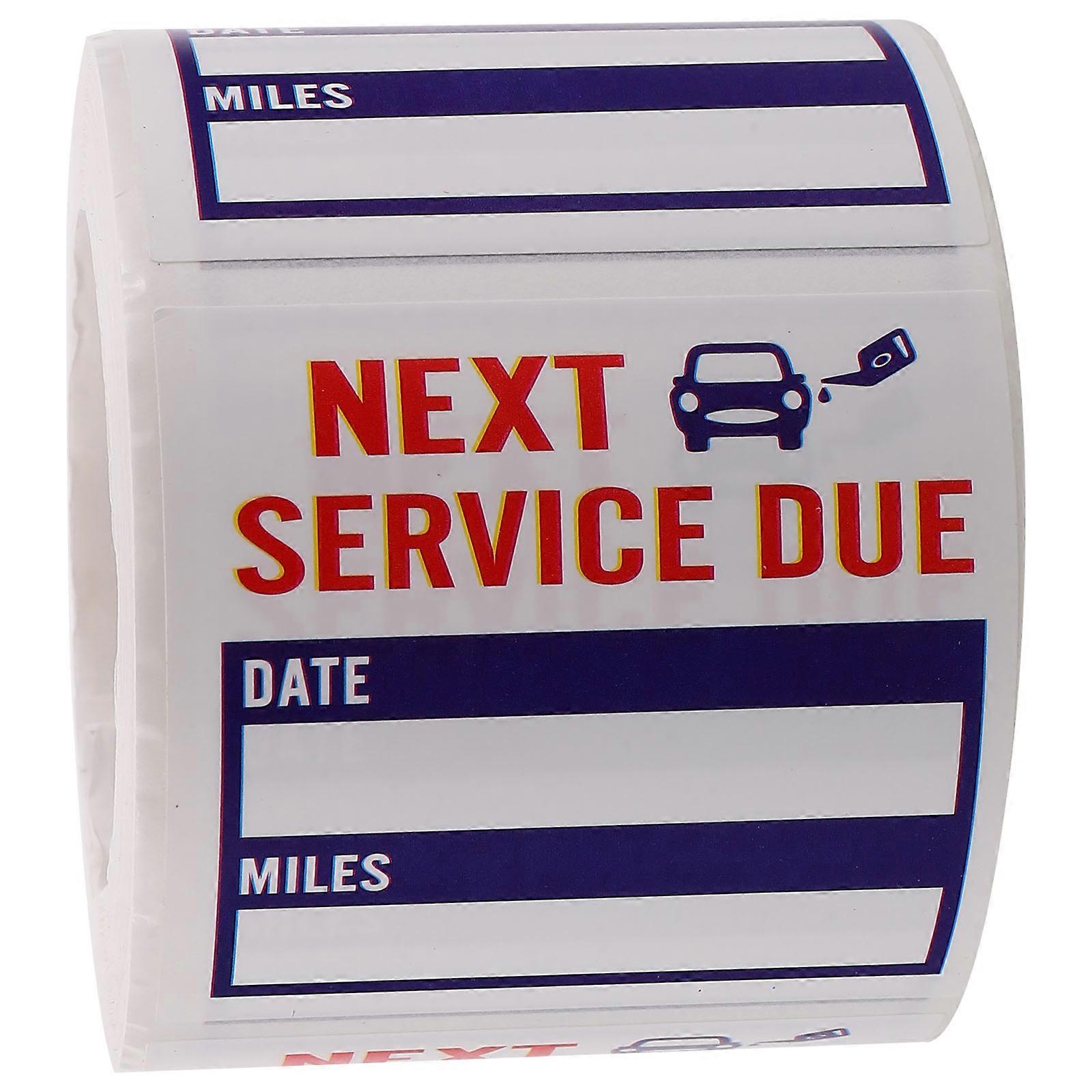 Removable Car Oil Change Reminder Sticker, Self Adhesive Maintenance Decal for Timely Refueling, Blue, Easy Apply, No Residue