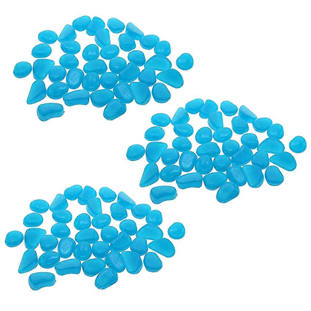 Glowing Stones Fish Tank Luminescent Stone Landscape Decoration Resin 2.5x1.2x0.2cm 400Pcs