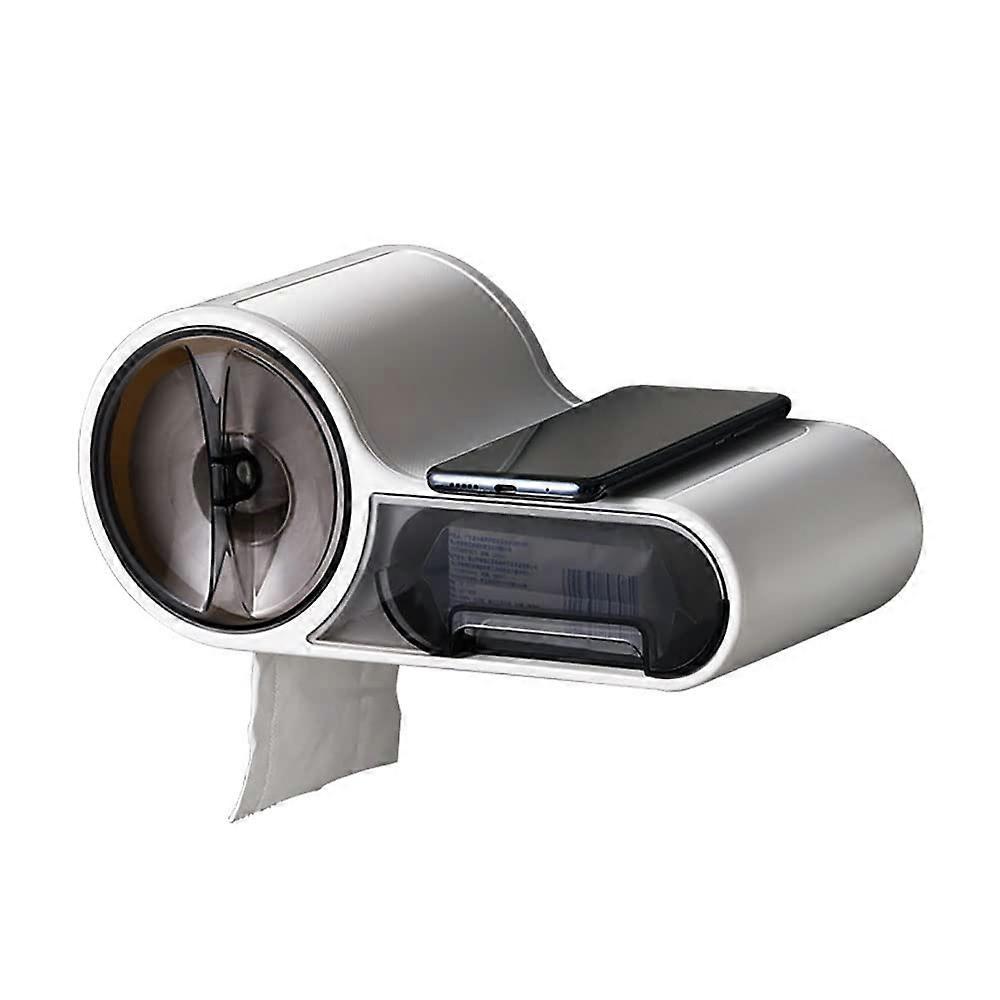 Toilet paper holder, wallmounted waterproof box with drawer, tissue dispenser Ref: 2091