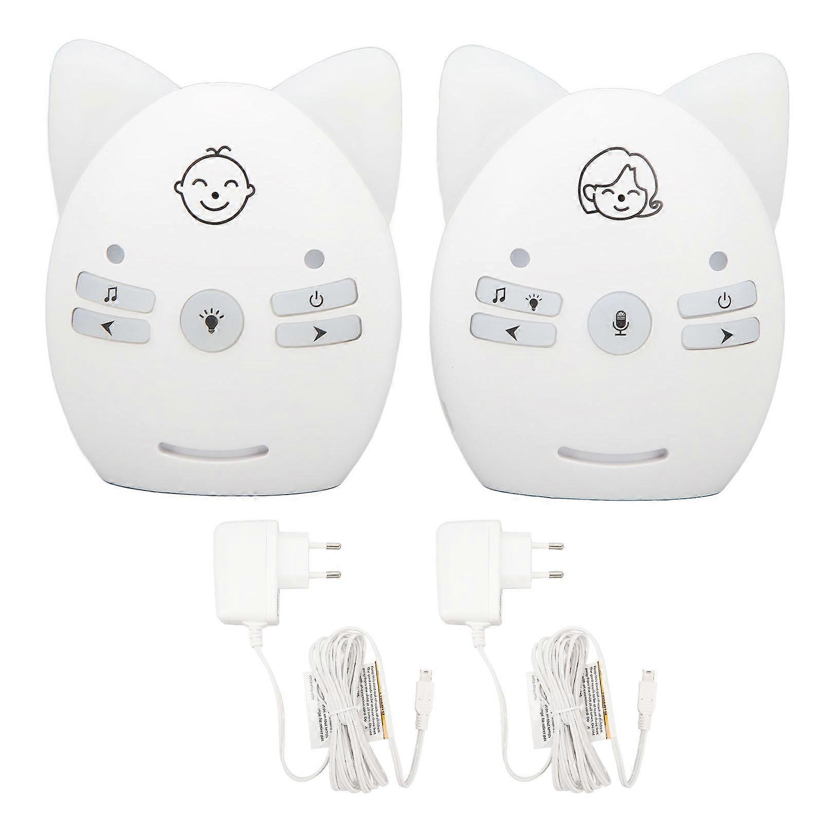 Wireless Baby Monitor: 2-Way Talk, 984ft Range, Lullabies & Night Light, EU Plug