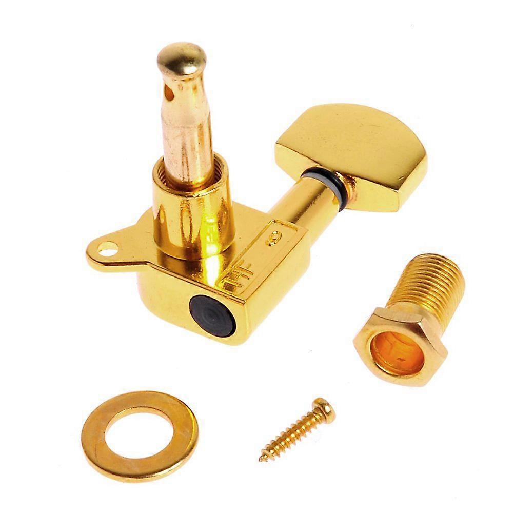 Guitar Tuning Knob Golden Guitar String Tuning Pegs For Electric Guitars Sealed Machine Heads Heavy Duty Internal Gear 6Pcs