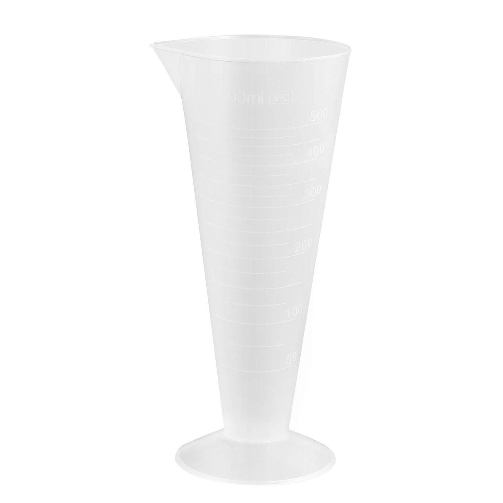 1Pc 500 ML Plastic Triangle Cup Practical Lightweight Measuring Cup (White)
