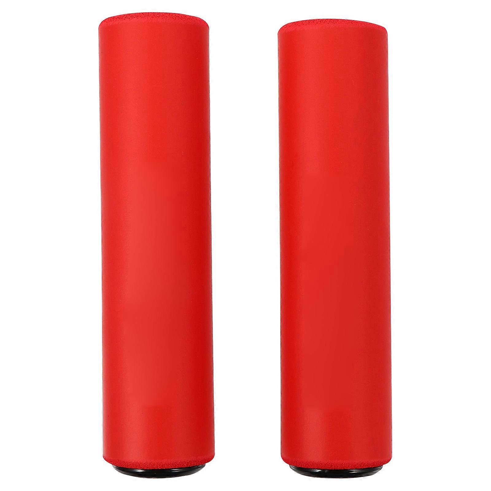 Ergonomic Bike Handlebar Grips Anti-Slip Comfortable Grip Red 12X2.7X2.7CM 1 Pair For Cycling