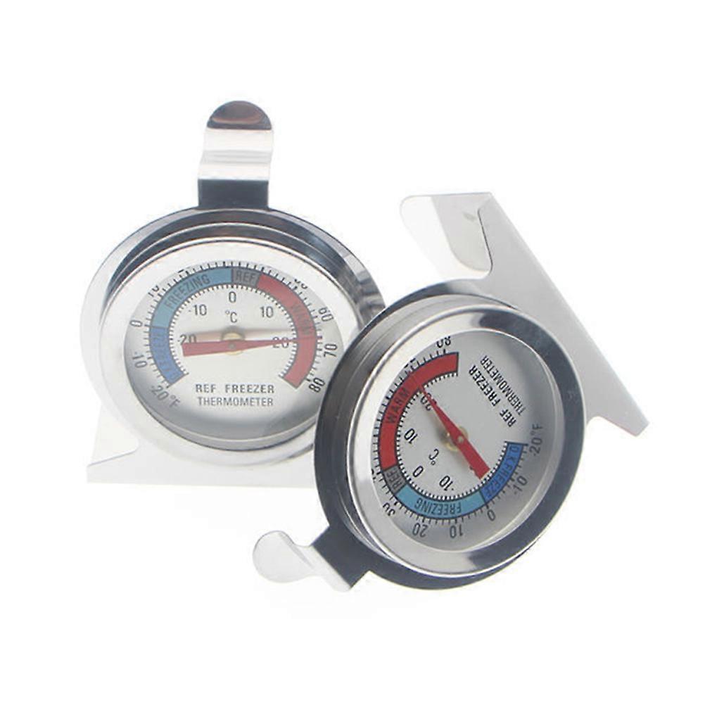 Fridge Freezer Temperature Gauge Stainless Steel Compact Design for Home Office Use Silver 6Set