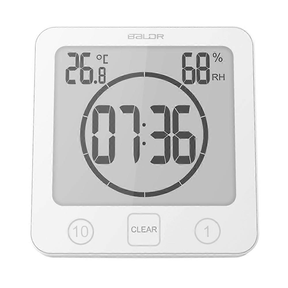 Bathroom With Lcd Display Humidity Temperature Clock Waterproof Digital Alarm Clock Touch Control Humidity Temperature Countdown ℃/℉