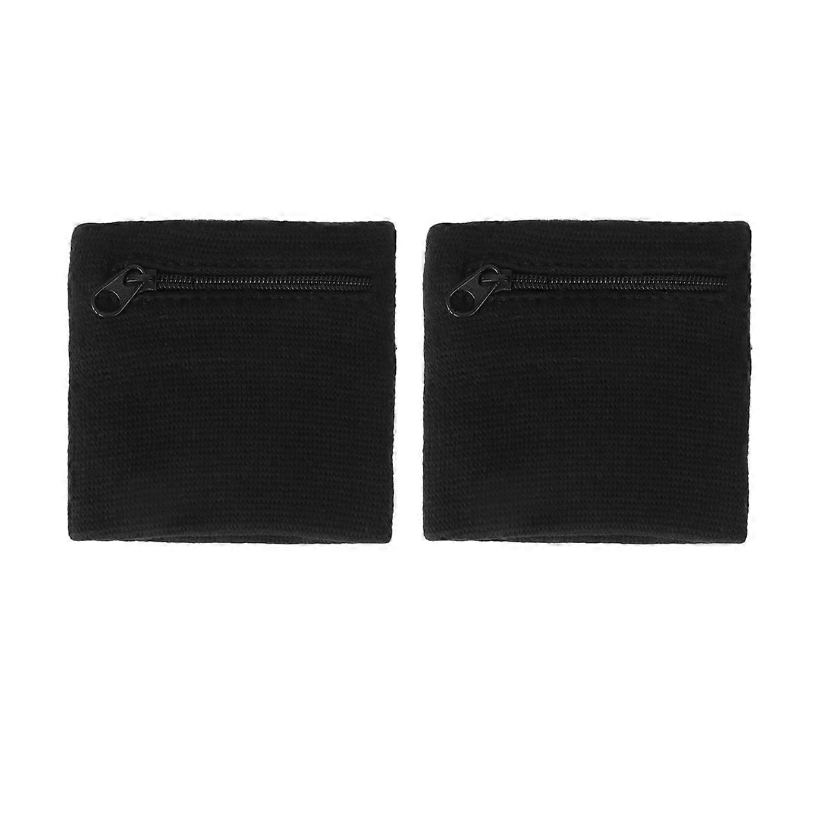 Sports Wristband Wallet Running Pouch for Men Cotton Material Outdoor Enthusiasts 8cm 2Pcs