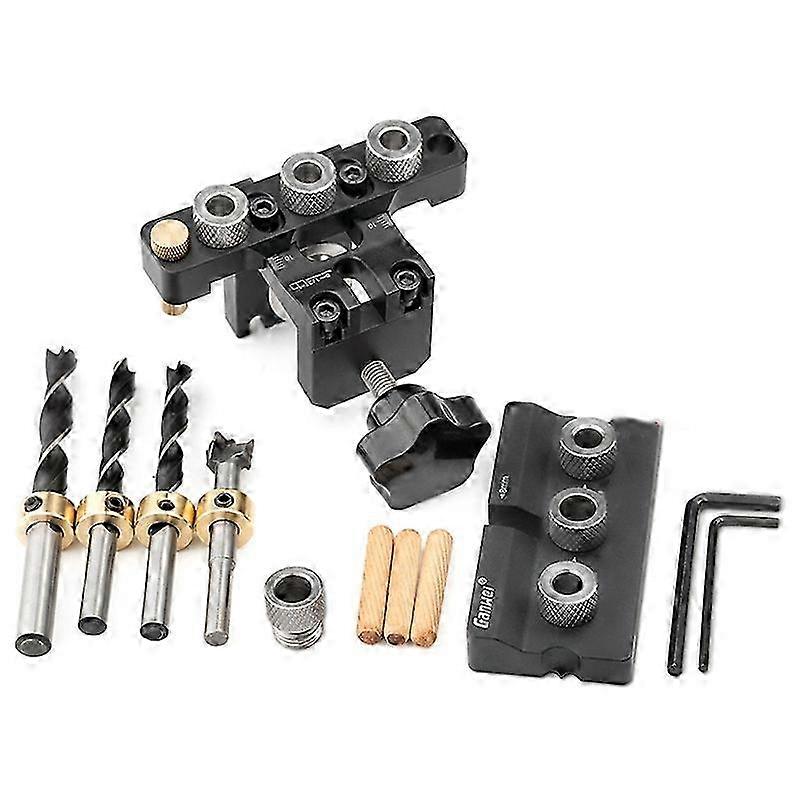 Adjustable Doweling Jig for Woodworking, Precision Drill Guide with Angle Measurement for Cabinets & Furniture