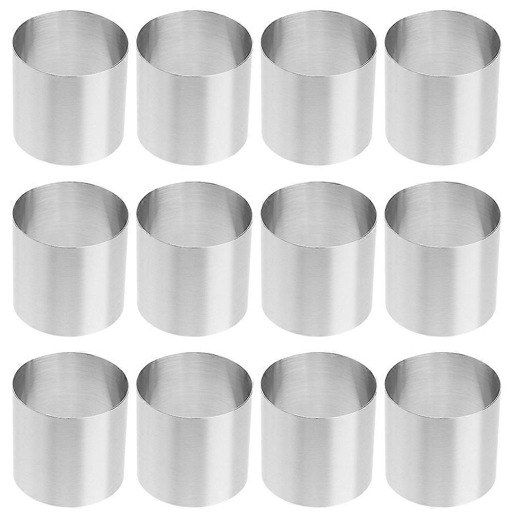 Cake Ring Stainless Steel Mold for Cake Making 12Pcs Home Bakeware