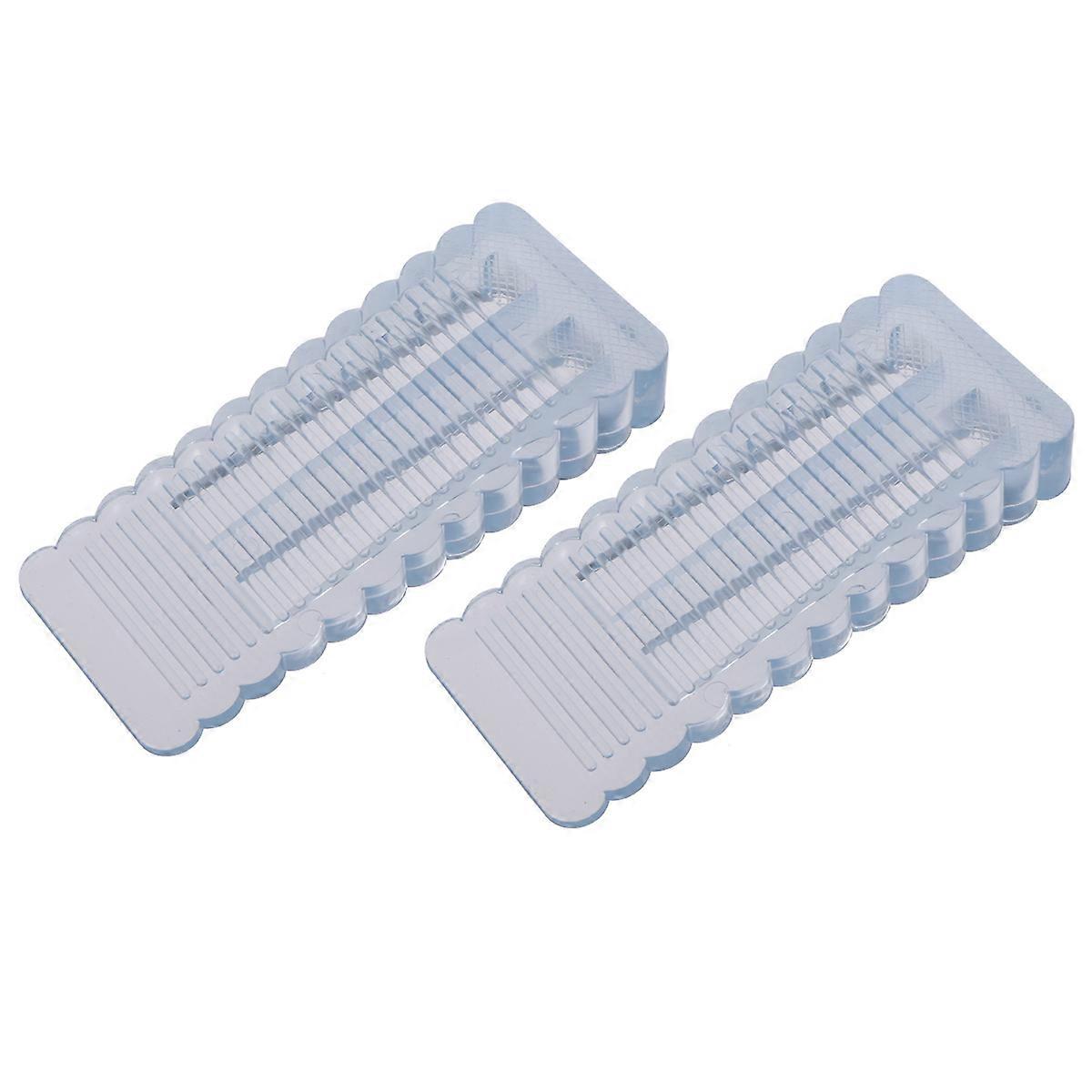 Door Stoppers Transparent Anti-Slip Non-Scratching Wear Resistant Doorstop Wedge 9.5 X 4 X 1.5cm Home Use 6Pcs