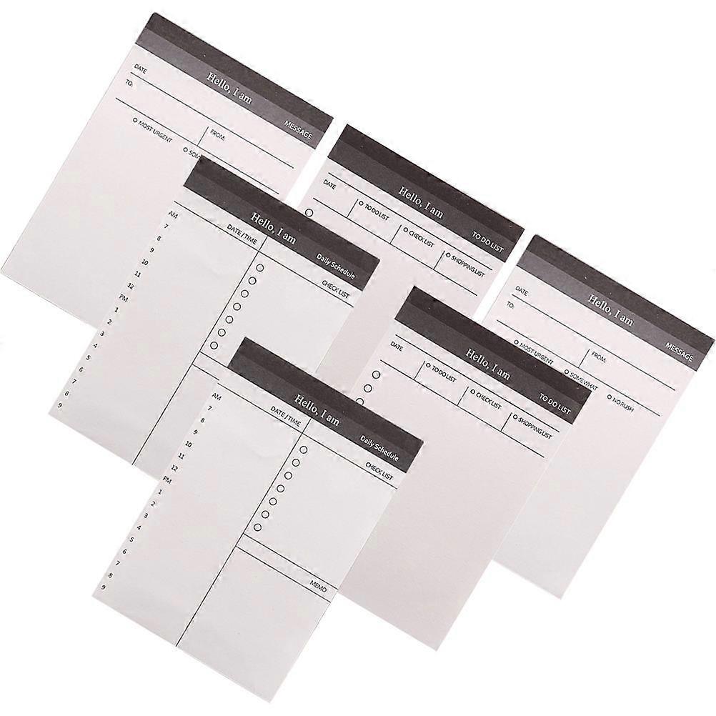 Meeting Notebook For Work Organization Easy Book Detachable Practical Schedule Book Students Office Use 12.5X8.5CM Daily Planning 6Pcs