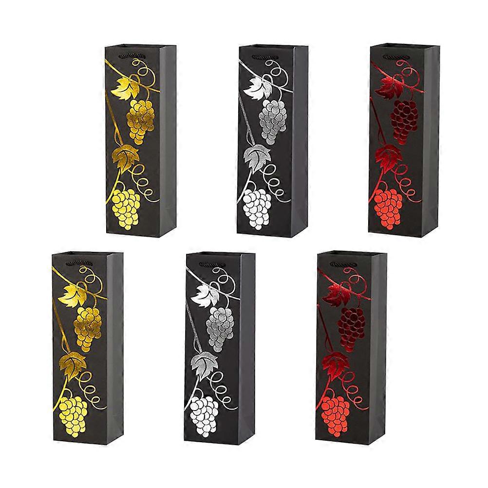 Paper Carrier Bag Wine present Bags Adults Festivals Red 35X11X9CM present Packaging 6Pcs