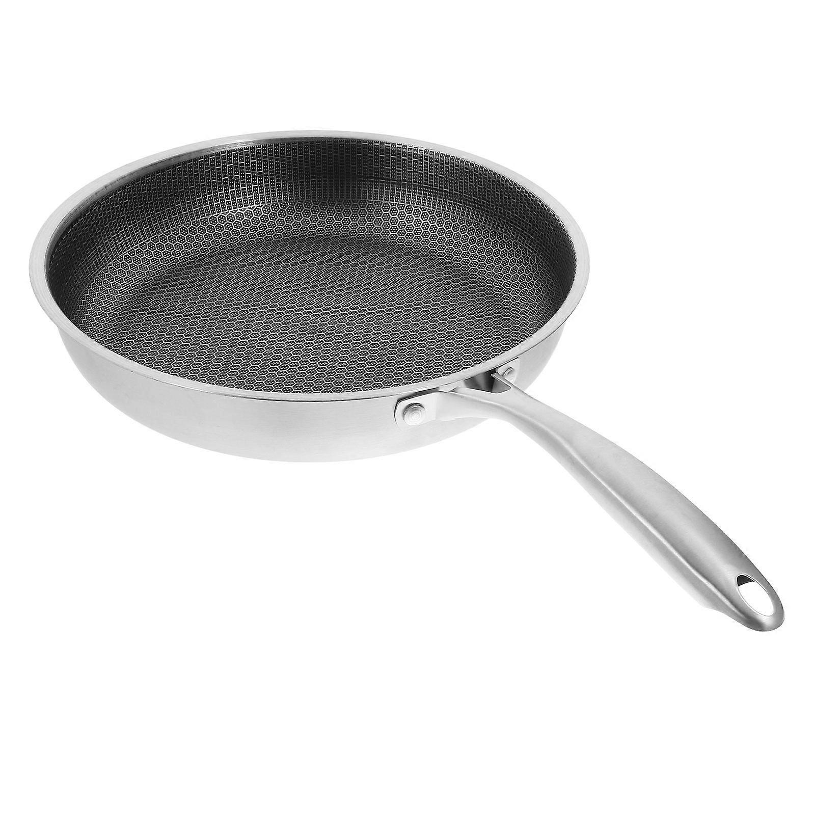 Honeycomb Nonstick Stainless Steel Frying Pan for Eggs and Steak, Lightweight, Induction Compatible