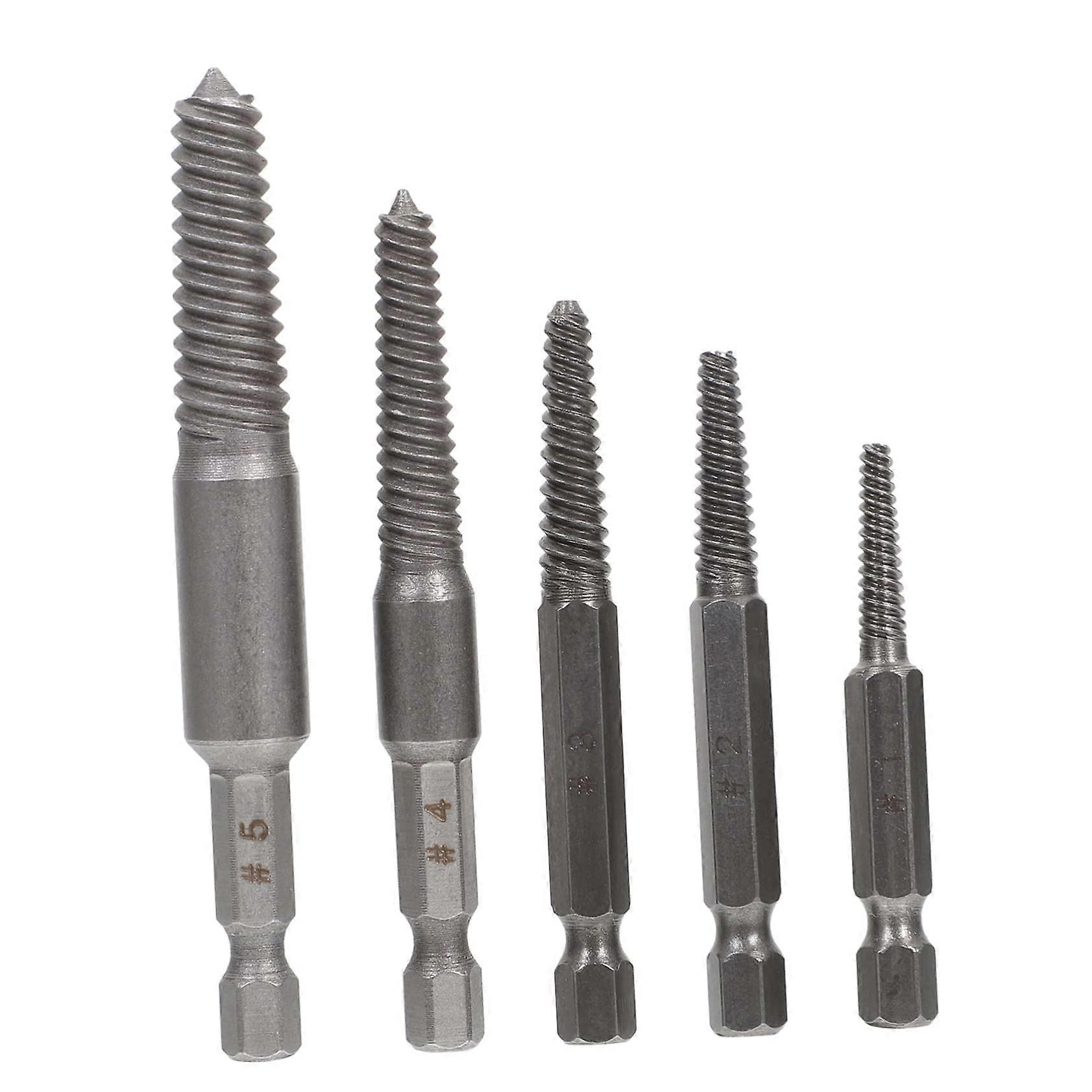 5 pieces Partly Screw Extractor Highquality reaming tools for damaged Easy removal for car and household maintenance Ref: 6949