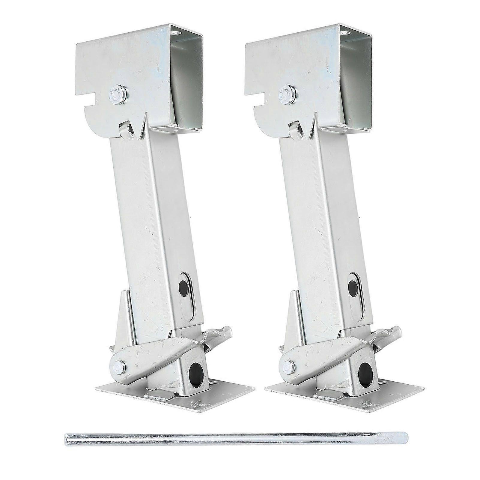 2PCS Stabilizer Jack 650lbs Support 1000lbs Lifting Capacity Galvanized Telescoping Adjustable Swing Down Stabilizer Jack Stand for RV Trailer MK41017