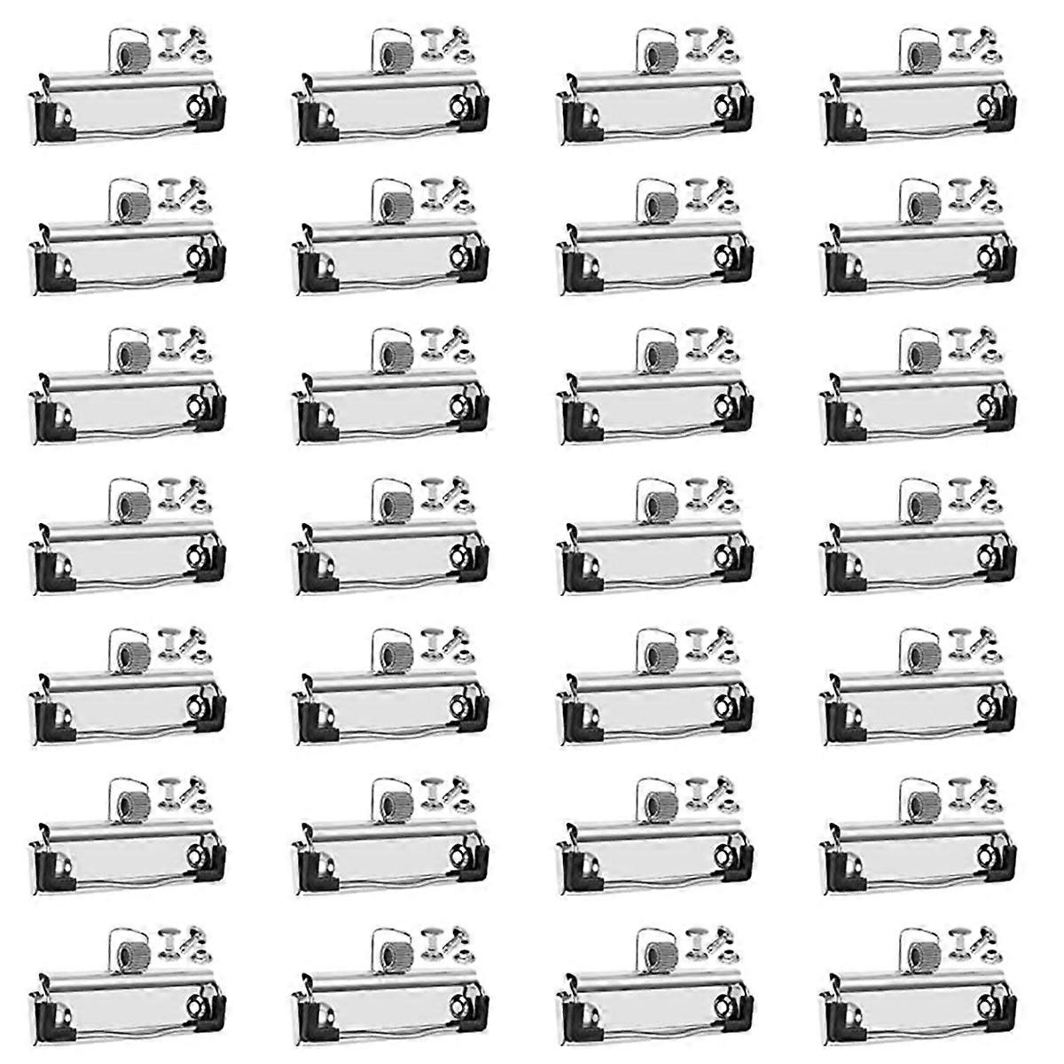 28 Pack Mountable Clipboard Clips with Pen Holder Clipboard Clips Hardware Clipboard Clamp Hardware