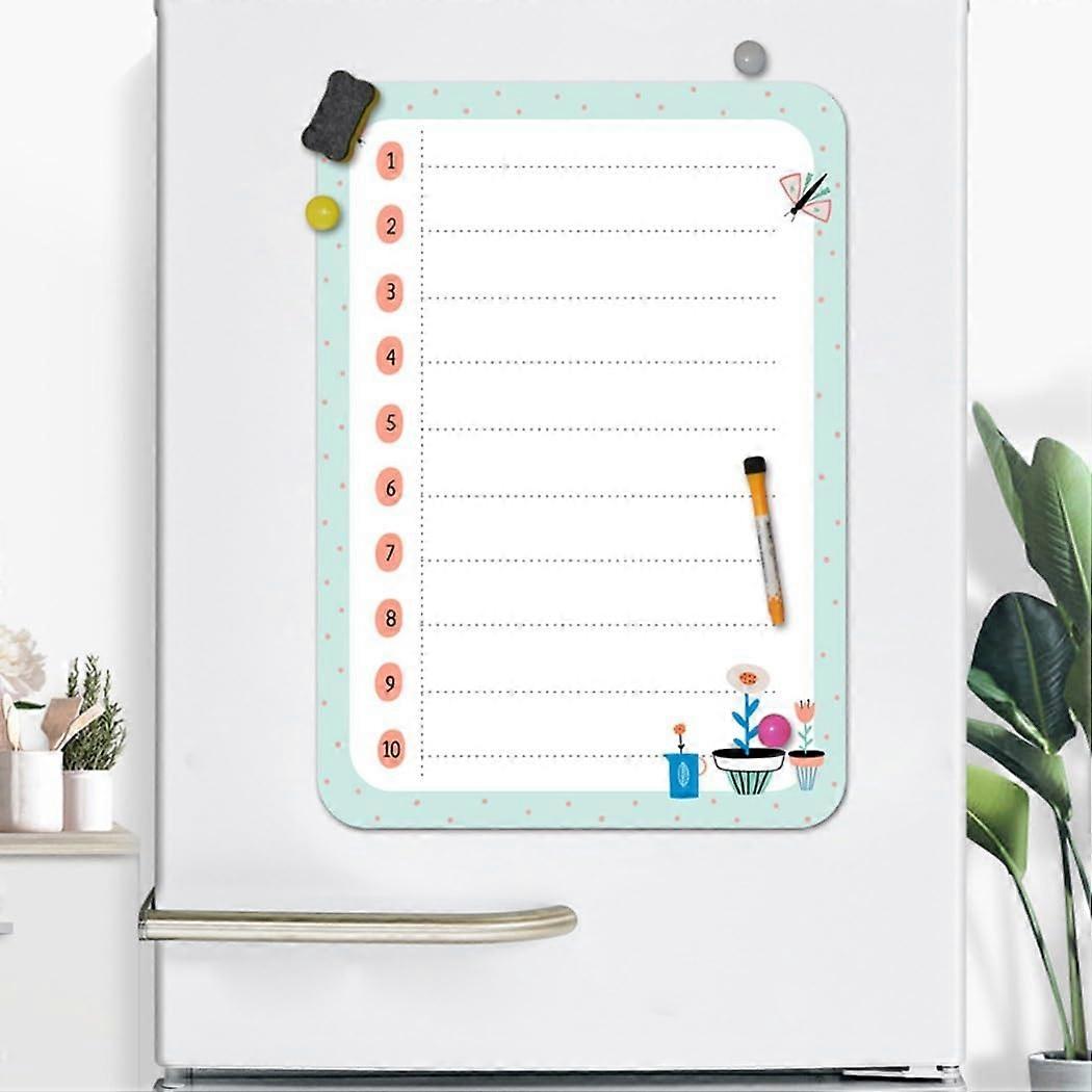 Magnetic Rewritable Message Board for Refrigerator, 11x8.5 Inch Dry Erase Surface, Time Management Tool, CT015