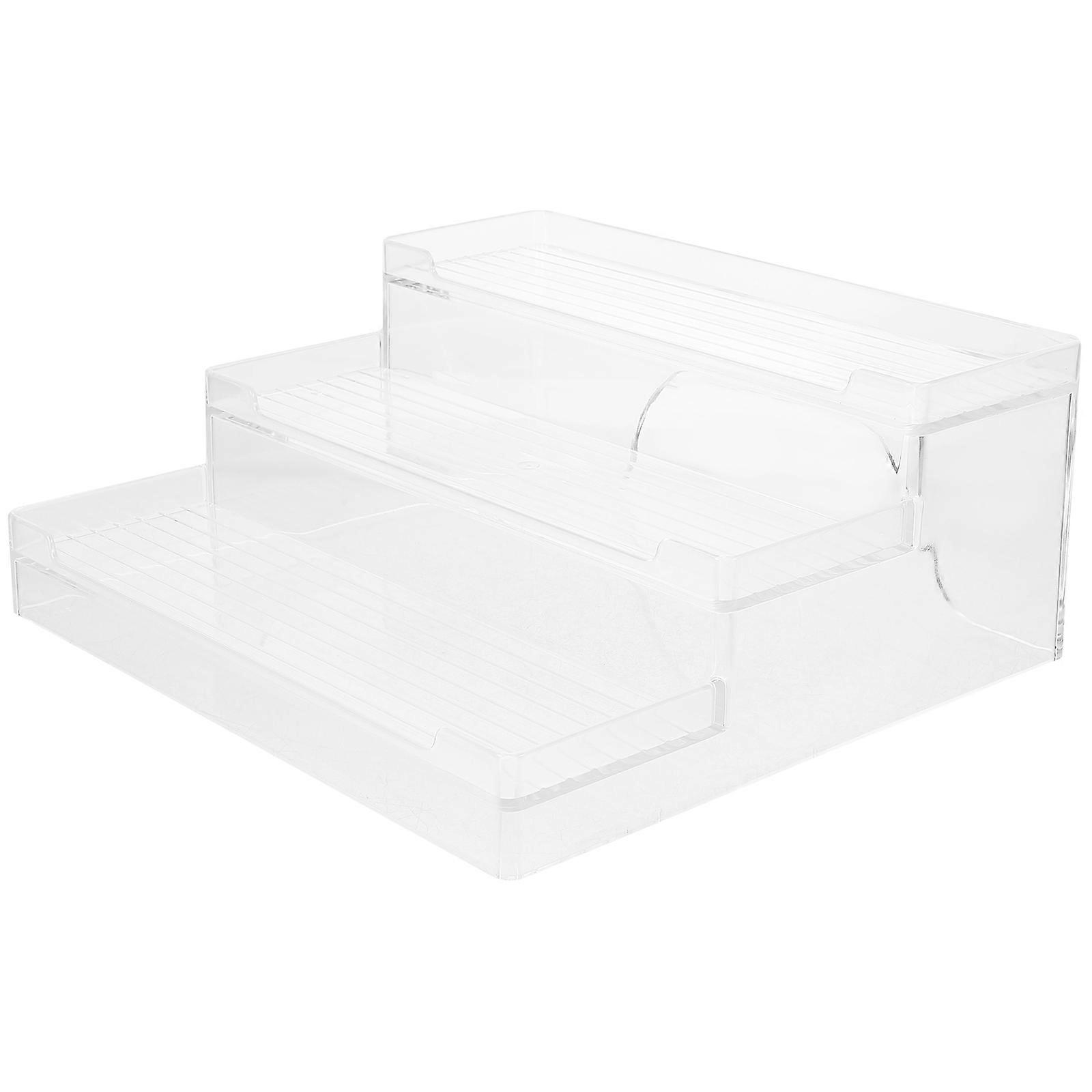 Acrylic Desktop Storage Rack, Transparent Spice Bottle Holder for Kitchen Organization, Multi Shelf for Condiments and Seasonings, Lightweight and