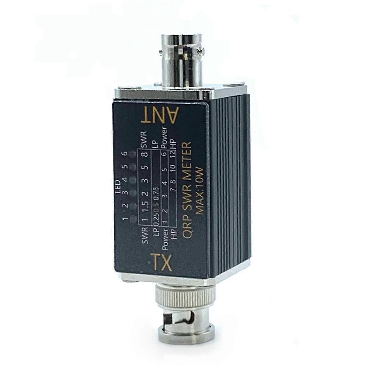 SWR Meter Power Meter 1-30mhz 10W Standing Wave Meter Power Meter 6 LED Indicators Portable SWR Met