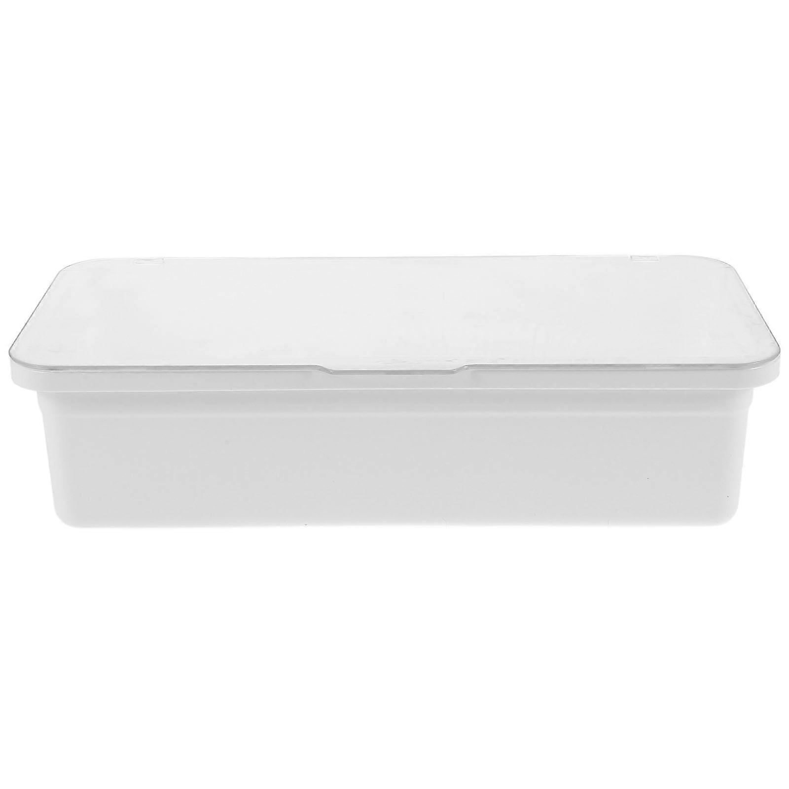 Space Saving Makeup Brush Storage Box with Lid – Compact Cosmetics Organizer for Brushes