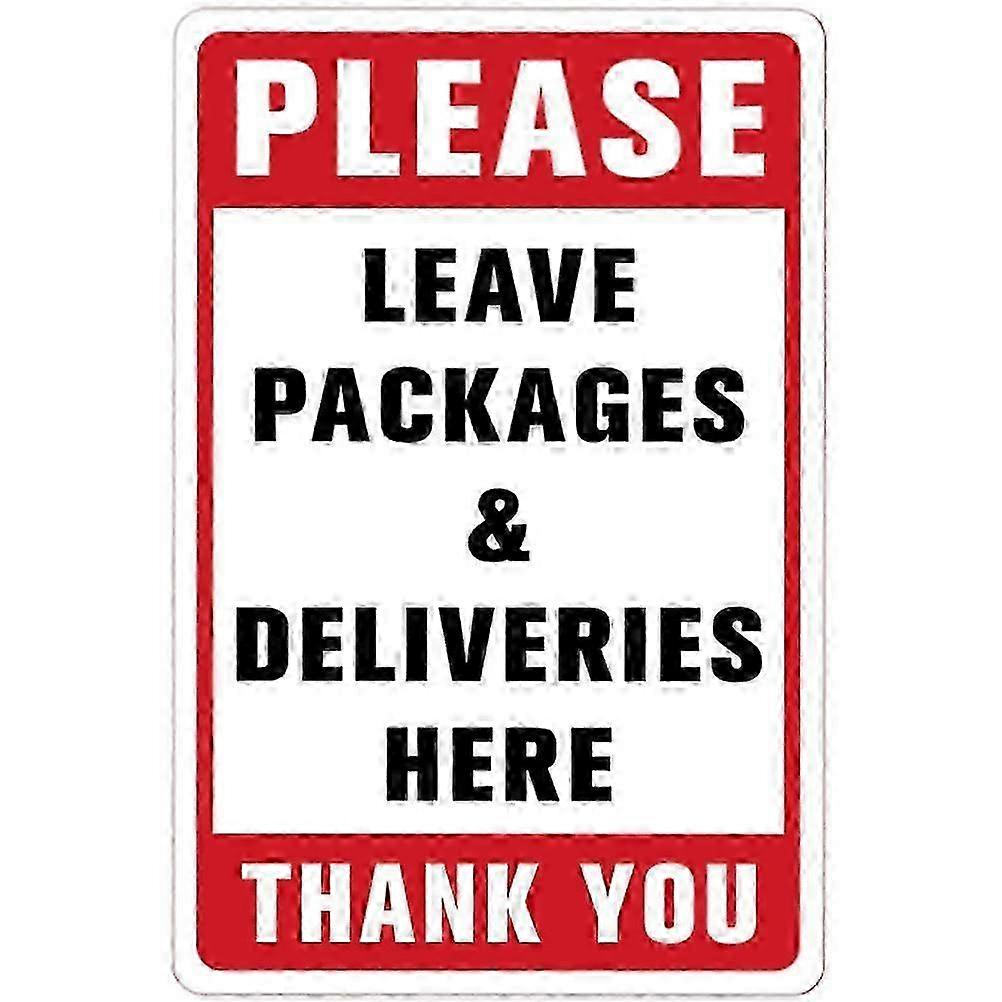 Delivery Instructions Wall Sticker Adhesive Sign for Package Drop-off