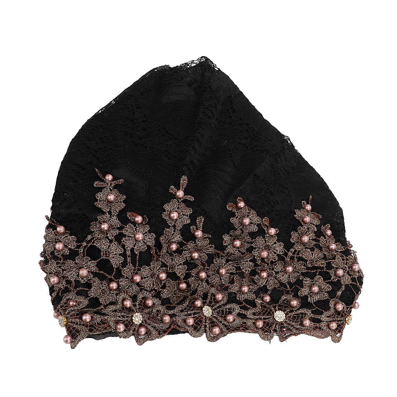 2025 Latest Model Muslim Turban Hat Vintage Embroidered Beading Design Soft
