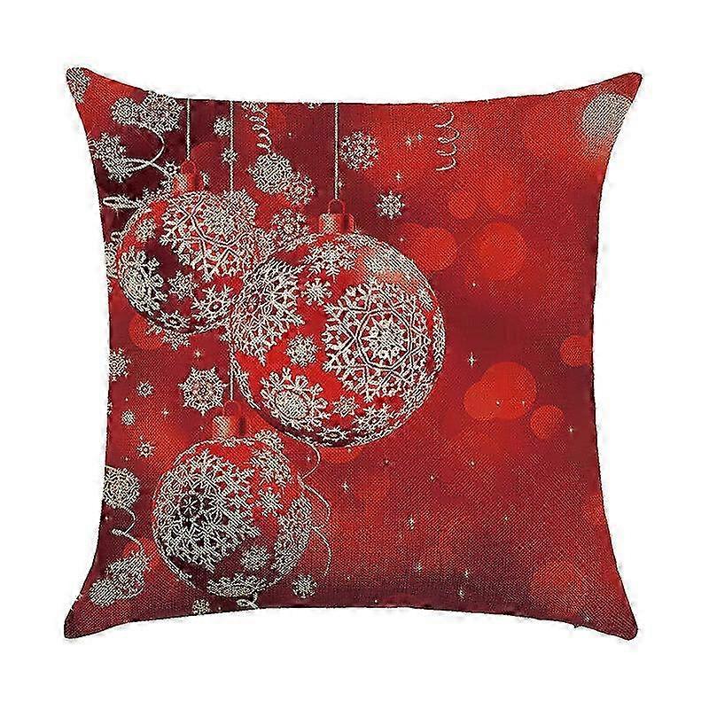 Nova capa de almofada de linho de algodão com tema de Natal para decoração de casa no estilo 2446jpjcjh