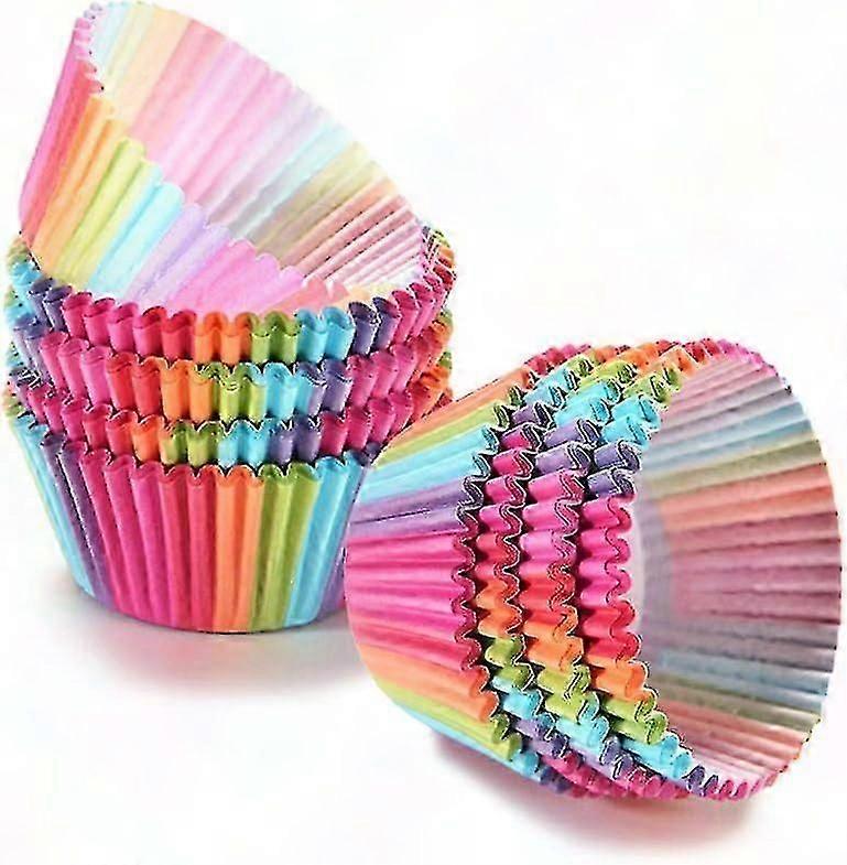 Rainbow Cupcake Liners for Baking Muffins
