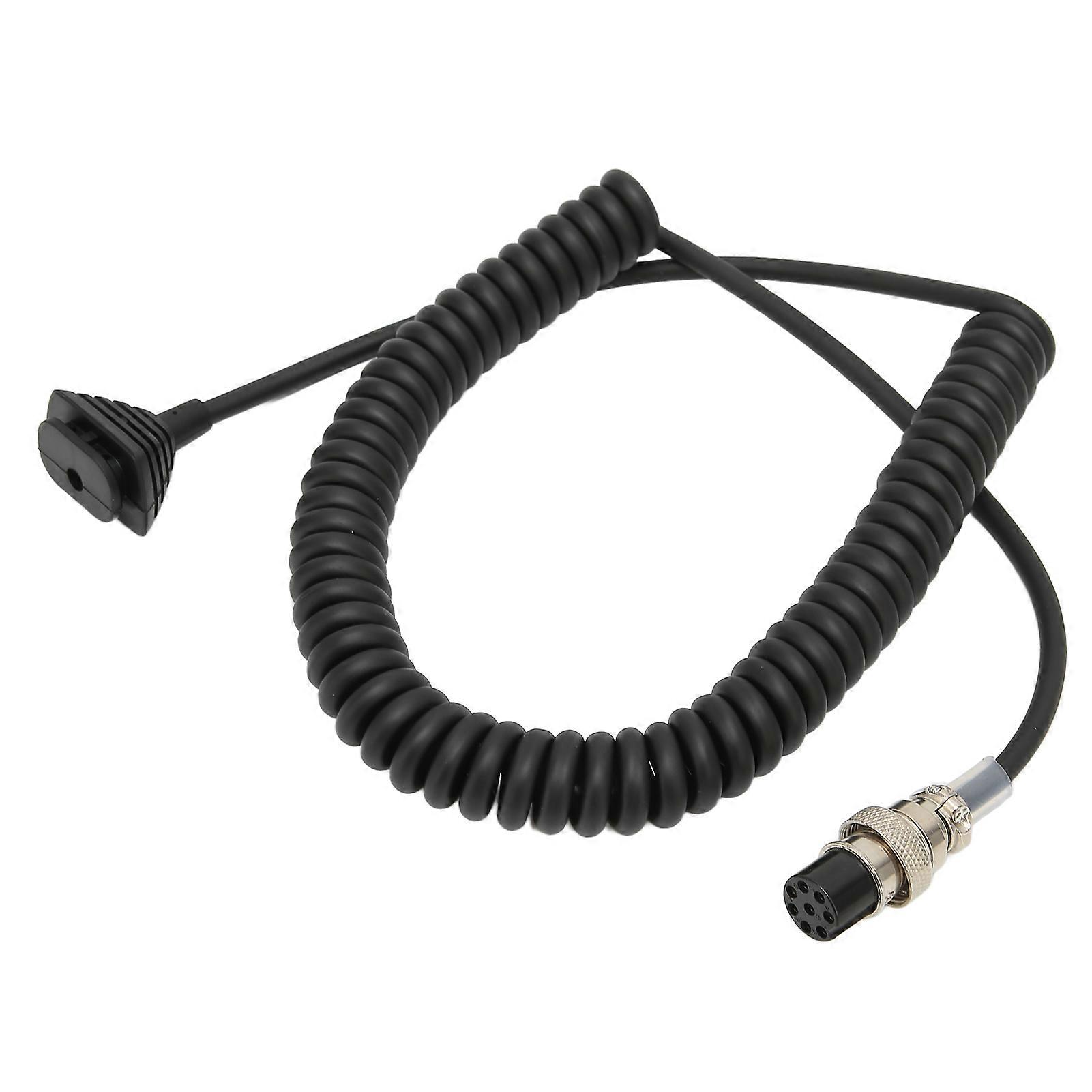 Hand Microphone Replacement Stretchable Speaker Mic Cable Cord for Alinco DR‑03 DR‑06 DR‑135 DR‑235 DR‑435