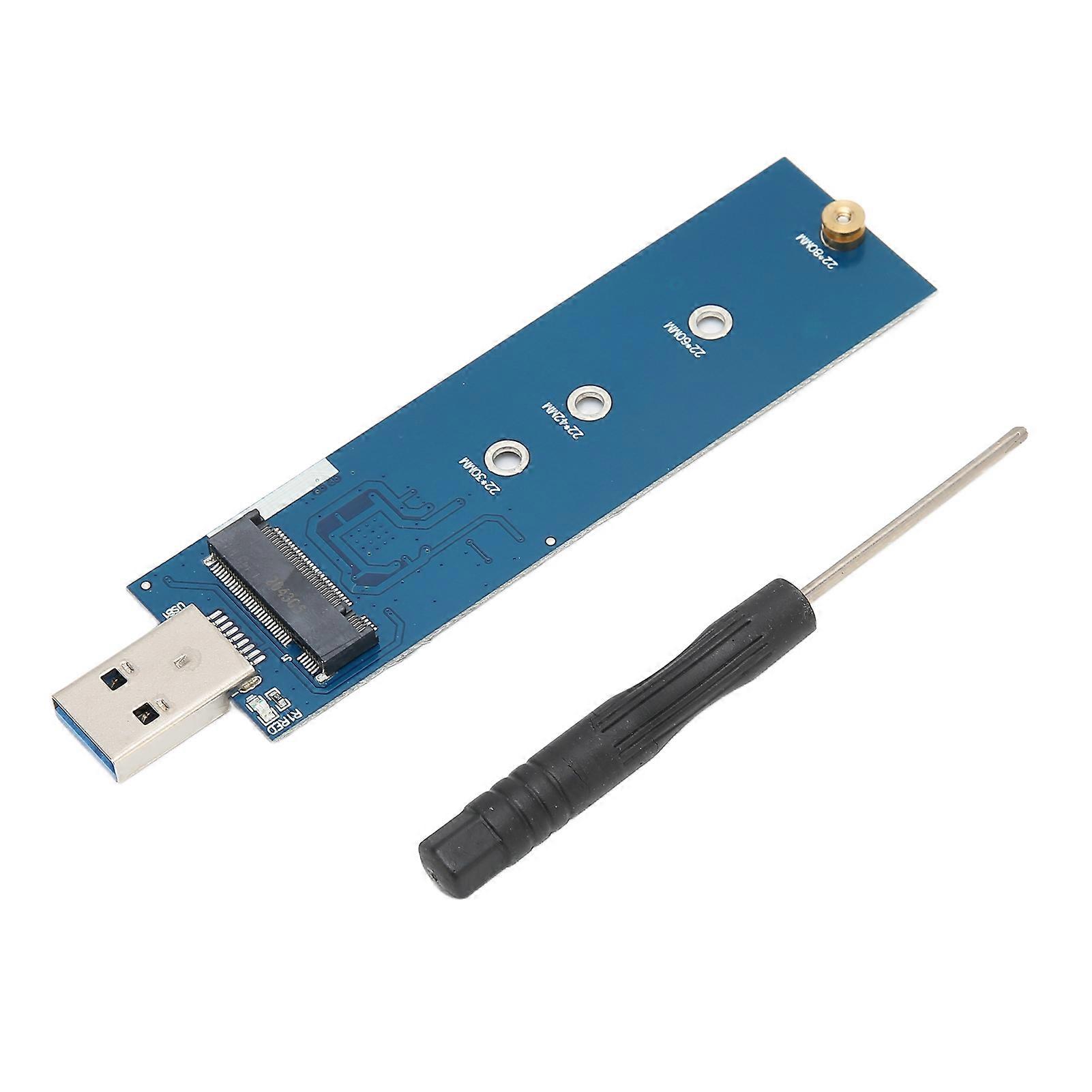 Adapter Card M.2 Key B SATA to USB3.0 Adapter Card with Screwdriver for Windows 2000 Linux for OS X