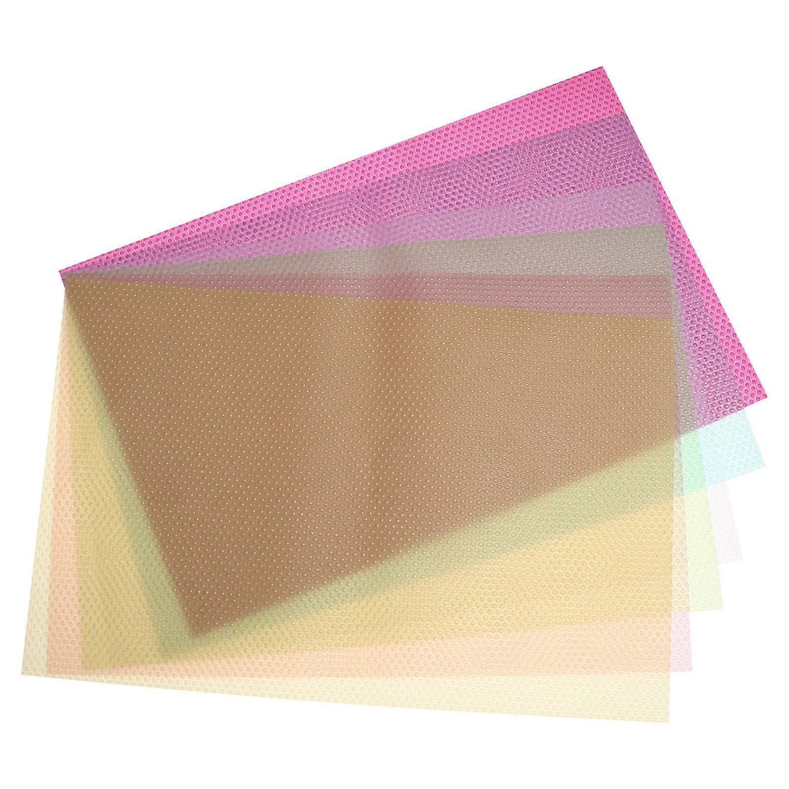 Refrigerator Liners Shelf Mats Drawer Table Placemats Anti Slip PVC 12pcs for Home Use