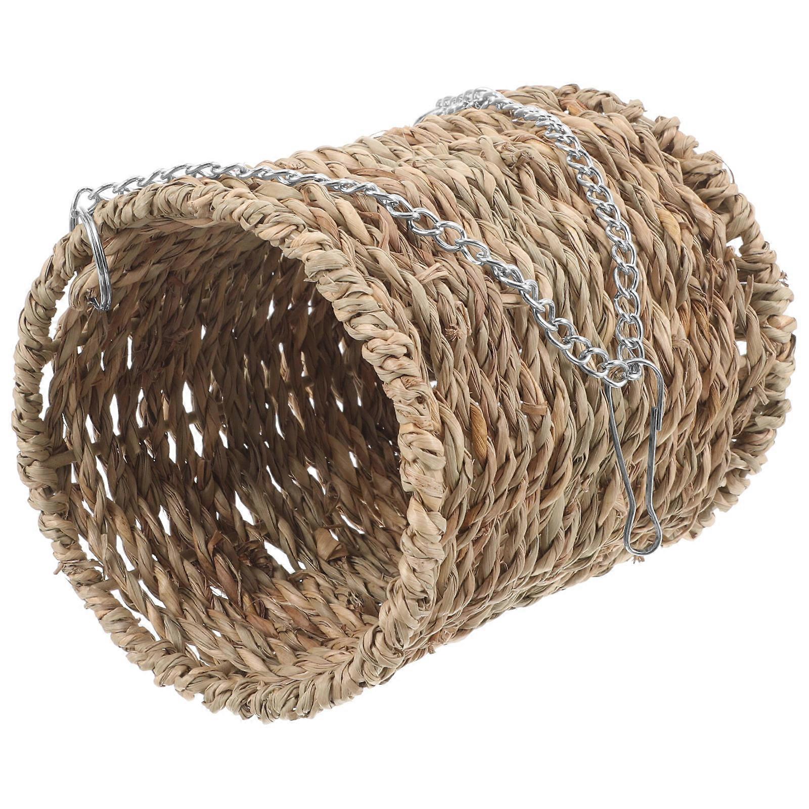 Natural Hamster Hanging Hammock Nest – Lightweight Durable Woven Cradle for Cage Decoration and Comfortable Rest