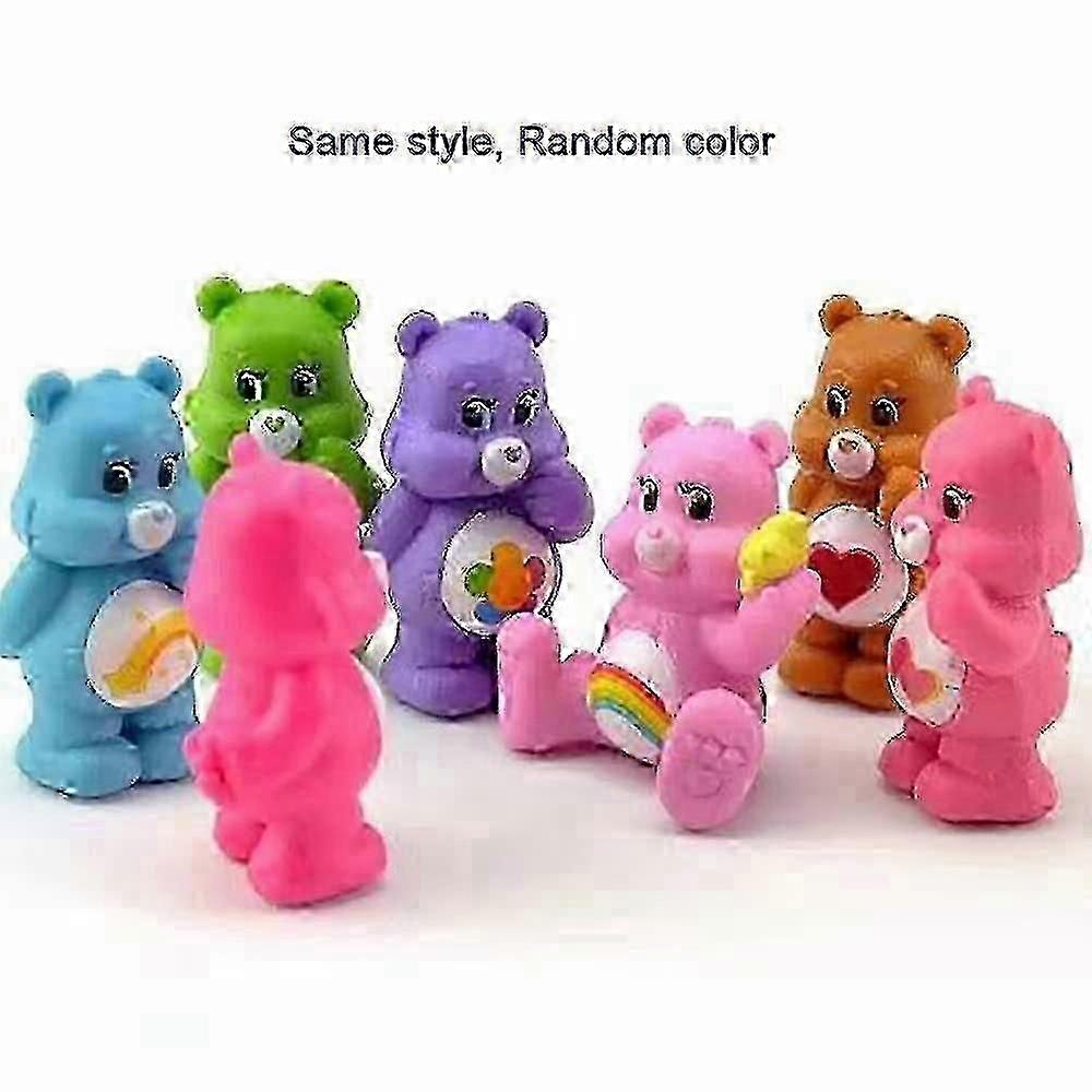 Lot 12 Mini Ours Arc-en-Ciel Miotlsy – Figurine Ours Coloré Cake Topper, Décoration Gâteau Anniversaire, Fête Enfant & Voiture