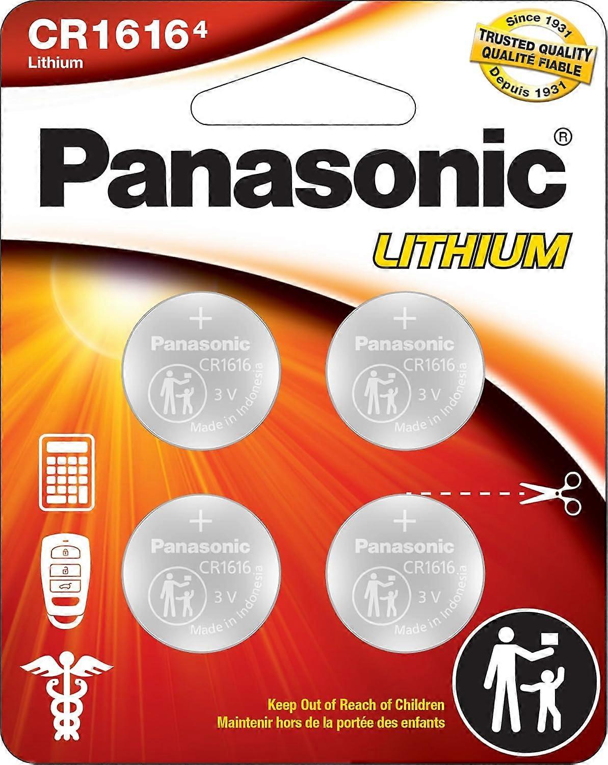 CR1616 3.0 Volt Long Lasting Lithium Coin Cell Batteries in Child Resistant, Standards Based Packaging, 4-Battery Pack 1 Count