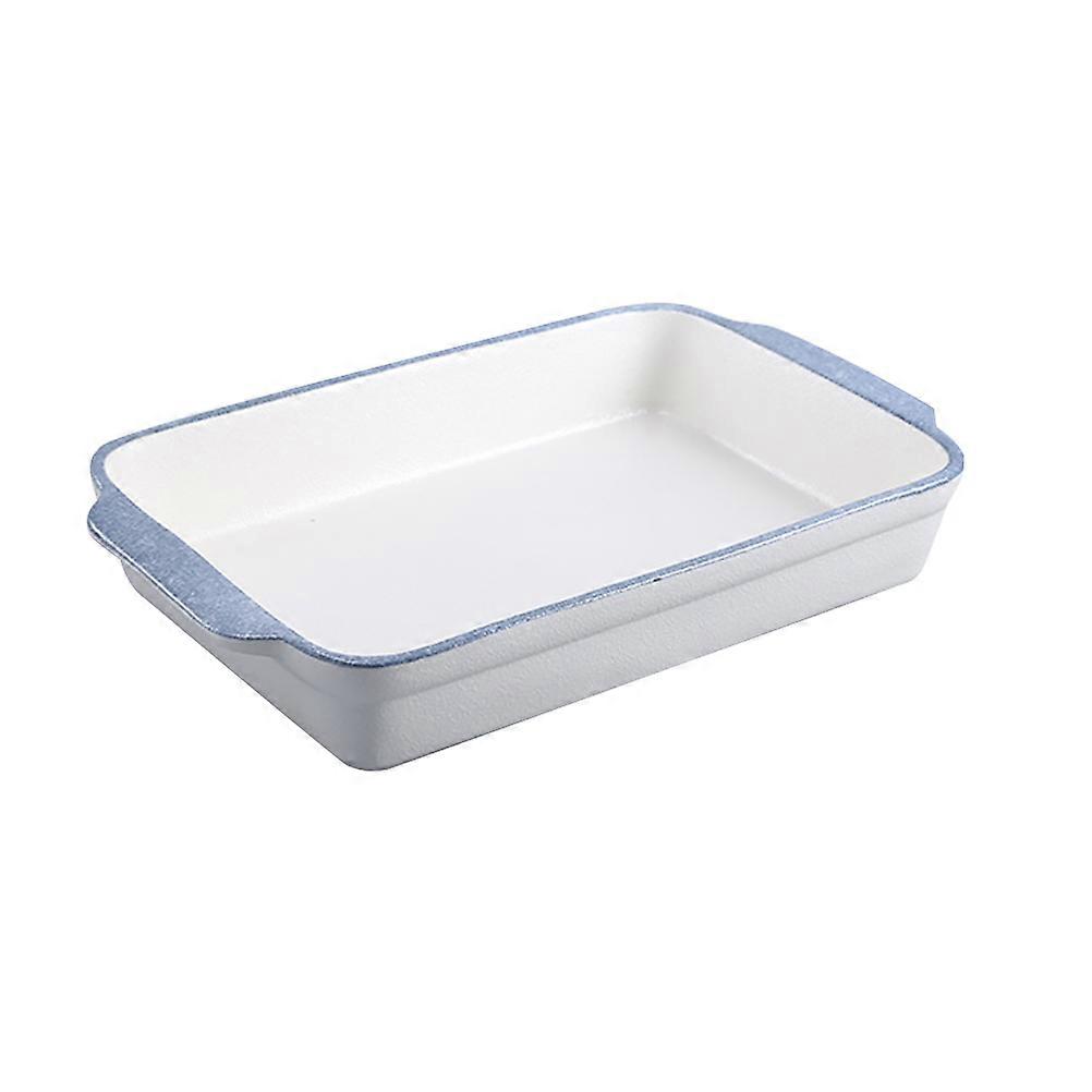 Ceramic Rectangular Bowl with Handles for Home Baking and Serving in Assorted Colors