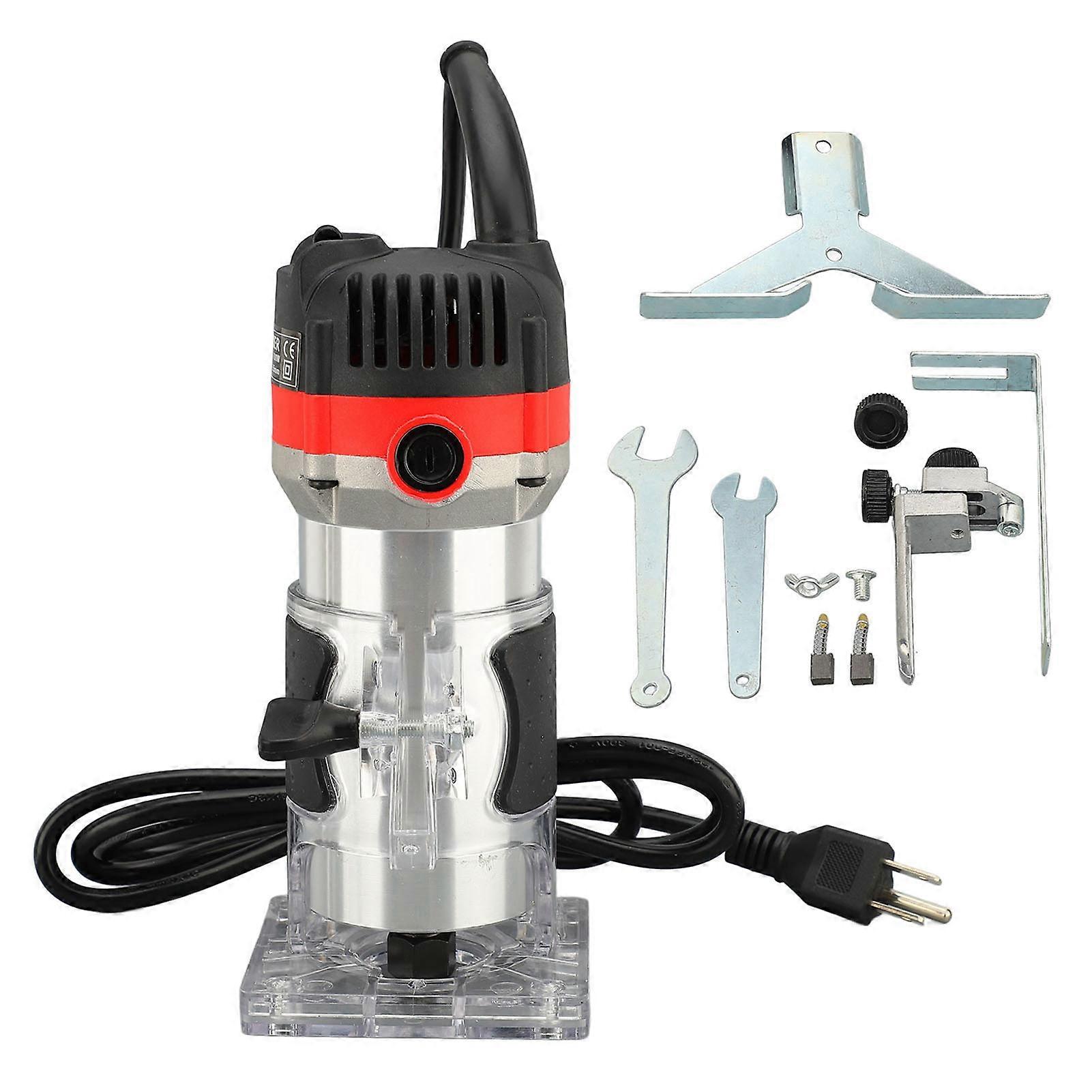 Holzschneider Router 30000 U / min Leerlaufgeschwindigkeit Transparente Basis Handheld Palm Router