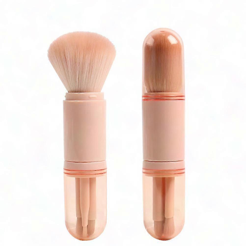 Compact Retractable Brush for Makeup Application - Travel-Friendly Tool for Face and Eye Use